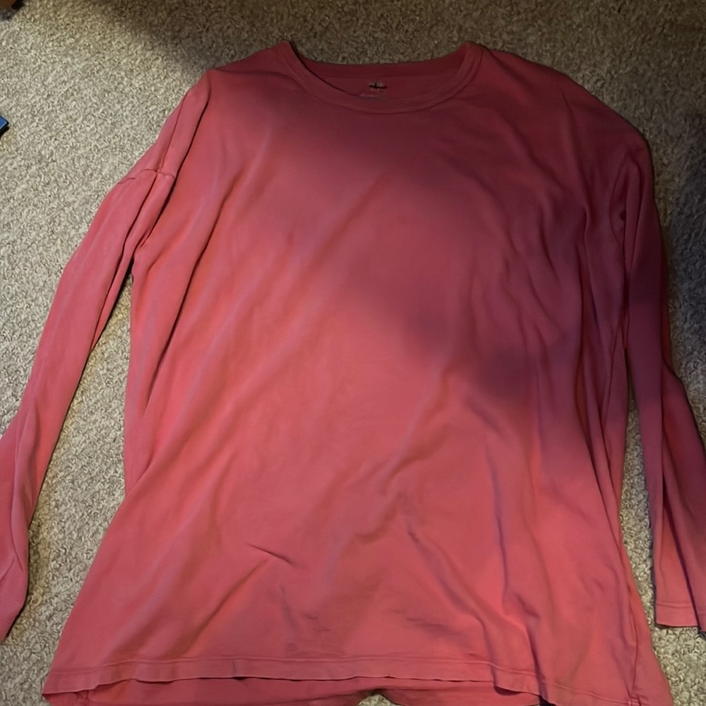 coral oversized long sleeve